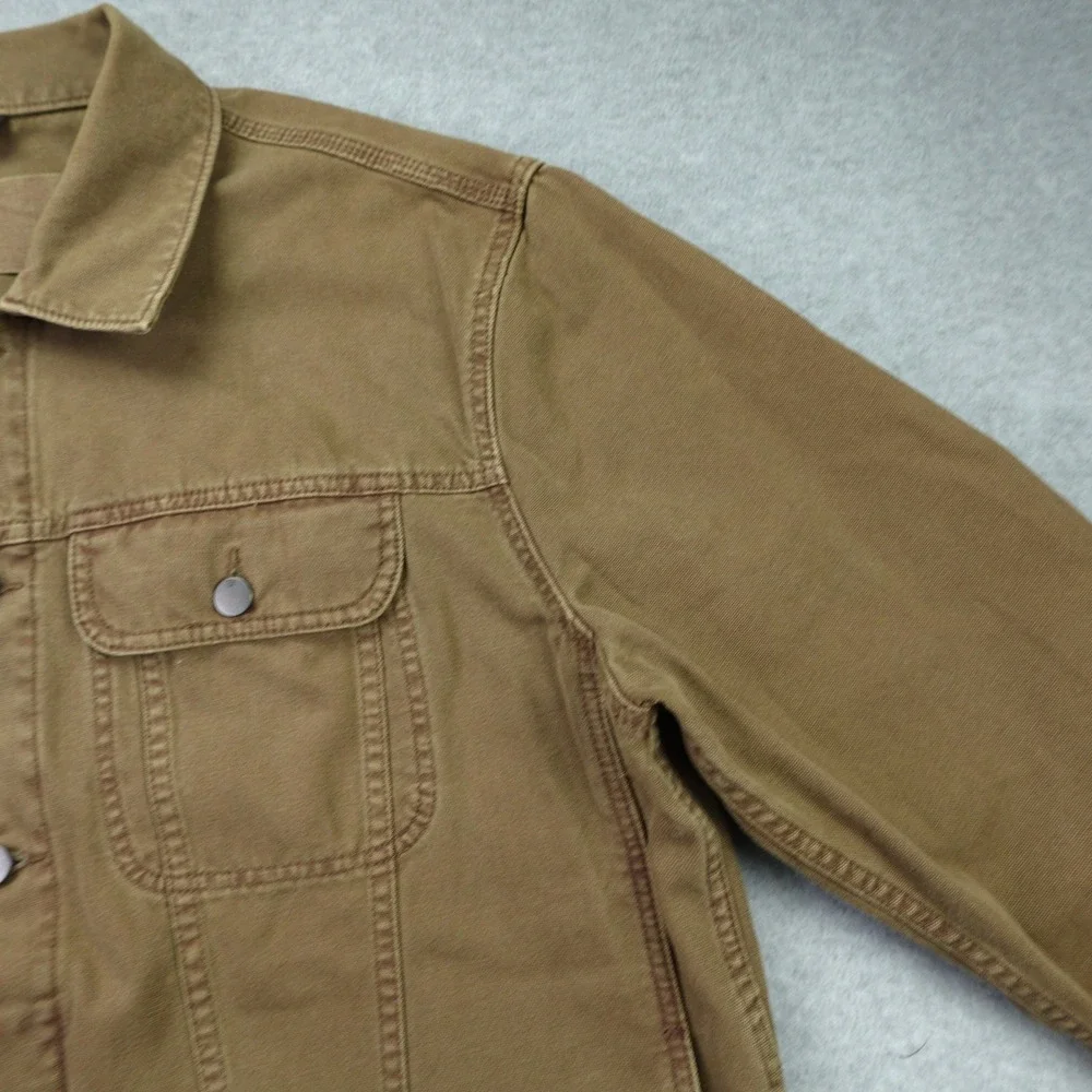 Banana Republic Jacket Mens XL Olive Brown Heritage‎ Canvas Trucker Workwear